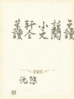 叶轩小说免费阅读全文阅读
