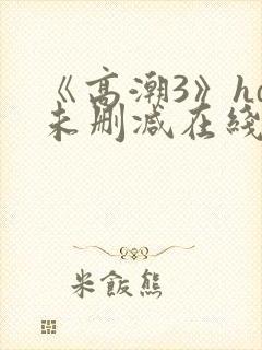 《高潮3》hd未删减在线播放