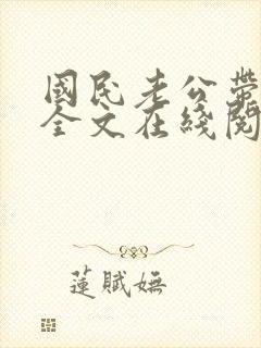 国民老公带回家全文在线阅读