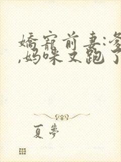 娇宠前妻:爹地,妈咪又跑了