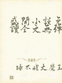 盛开小说免费阅读全文无弹窗
