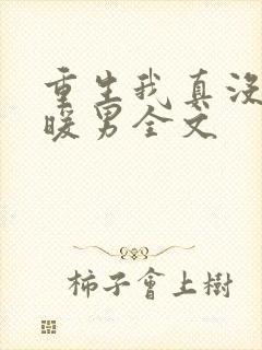 重生我真没想当暖男全文