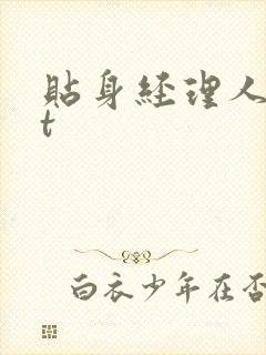 贴身经理人txt