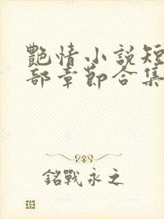 艳情小说短篇全部章节合集免费阅读