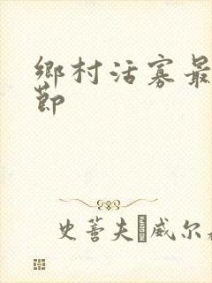乡村活寡最新章节