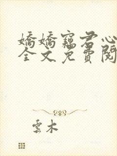 娇娇窃君心小说全文免费阅读