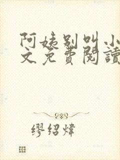 阿姨别叫小说全文免费阅读