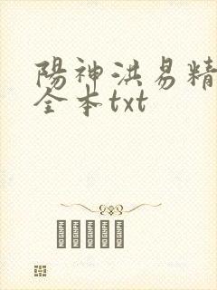 阳神洪易精校版全本txt