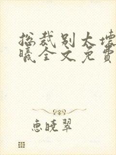 总裁别太坏夏紫曦全文免费阅读封面