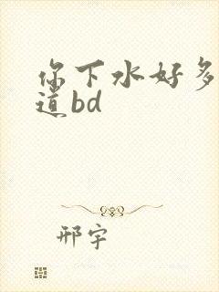 你下水好多下水道bd封面