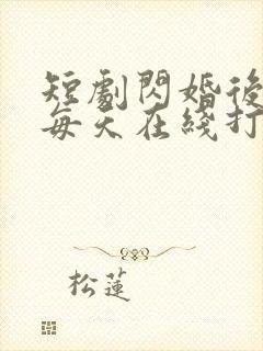 短剧闪婚后夫人每天在线打脸完整版在线看完封面