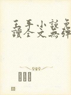 王平小说免费阅读全文无弹窗