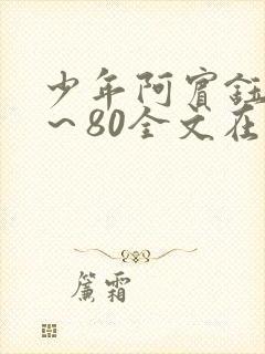少年阿宾钰慧1～80全文在线阅读
