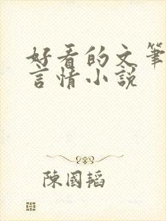 好看的文笔好的言情小说封面