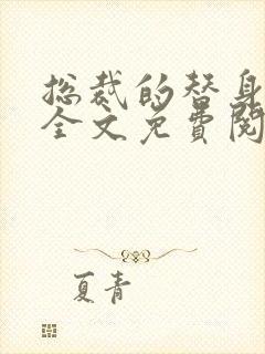 总裁的替身前妻全文免费阅读温暖封面