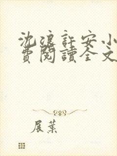 沈浪许安小说免费阅读全文最新章节封面