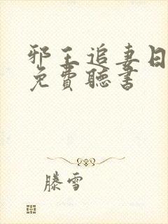 邪王追妻日日忙免费听书封面