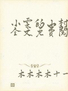 小雯的山村生活全文免费阅读最新章节封面