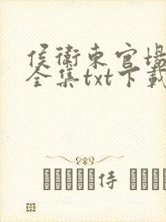 侯卫东官场笔记全集txt下载