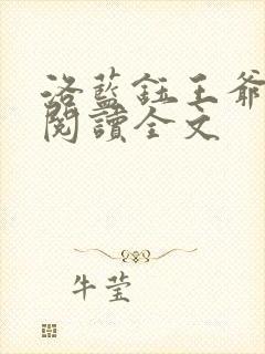 洛蓝钰王爷免费阅读全文
