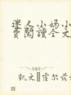 迷人小妈小说免费阅读全文封面
