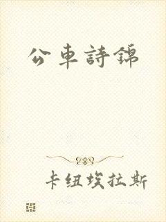 公车诗锦封面