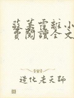 苏莱霍离小说免费阅读全文