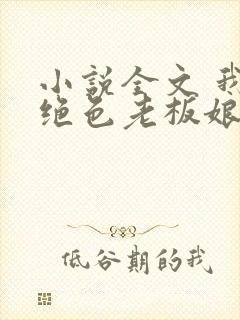 小说全文 我的绝色老板娘
