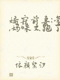 娇宠前妻:爹地,妈咪又跑了全文阅读