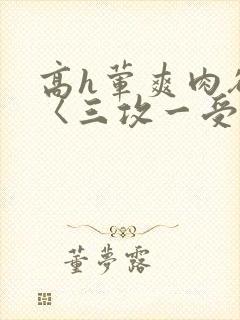 高h荤爽肉欲文〈三攻一受