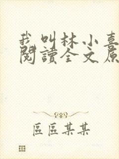 我叫林小喜全文阅读全文原文内容封面