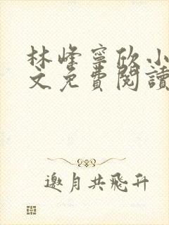 林峰宁欣小说全文免费阅读笔趣阁