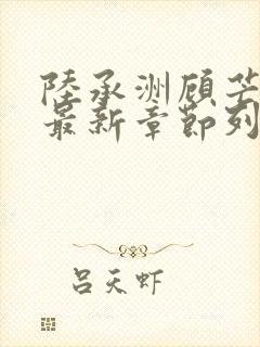 陆承洲顾芒小说最新章节列表