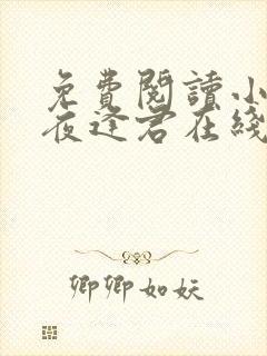 免费阅读小说此夜逢君在线阅读全文