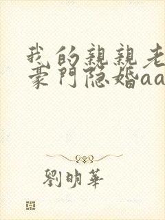 我的亲亲老婆:豪门隐婚aa制