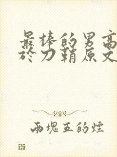 最棒的男高中生于刀鞘原文阅读封面
