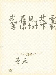 我在风花雪月里等你txt下载全文