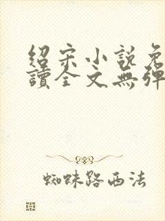 绍宋小说免费阅读全文无弹窗