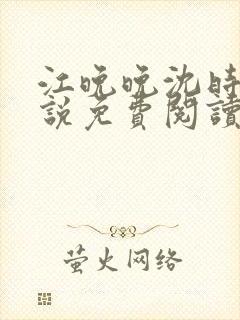 江晚晚沈时霆小说免费阅读封面