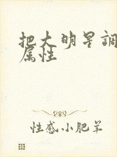 把大明星调成专属性