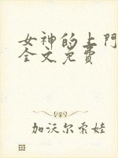 女神的上门豪婿全文免费封面