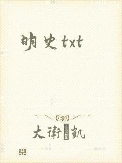明史txt封面