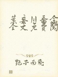 叶妄川乔念小说全文免费阅读封面