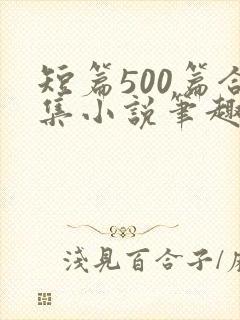 短篇500篇合集小说笔趣阁
