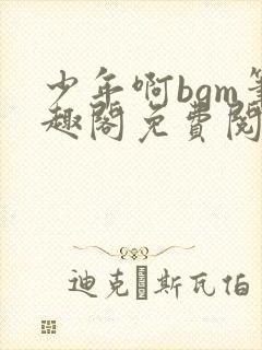 少年啊bgm笔趣阁免费阅读全文下载