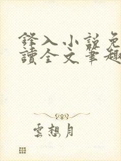 锋入小说免费阅读全文笔趣阁封面