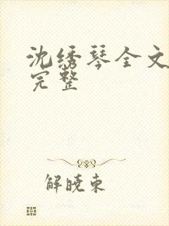 沈绣琴全文阅读完整