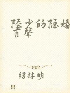 陆少的隐婚罪妻有声封面