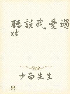 听说我爱过你txt