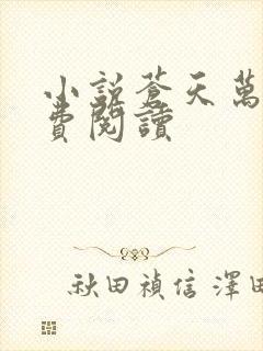 小说苍天万道免费阅读